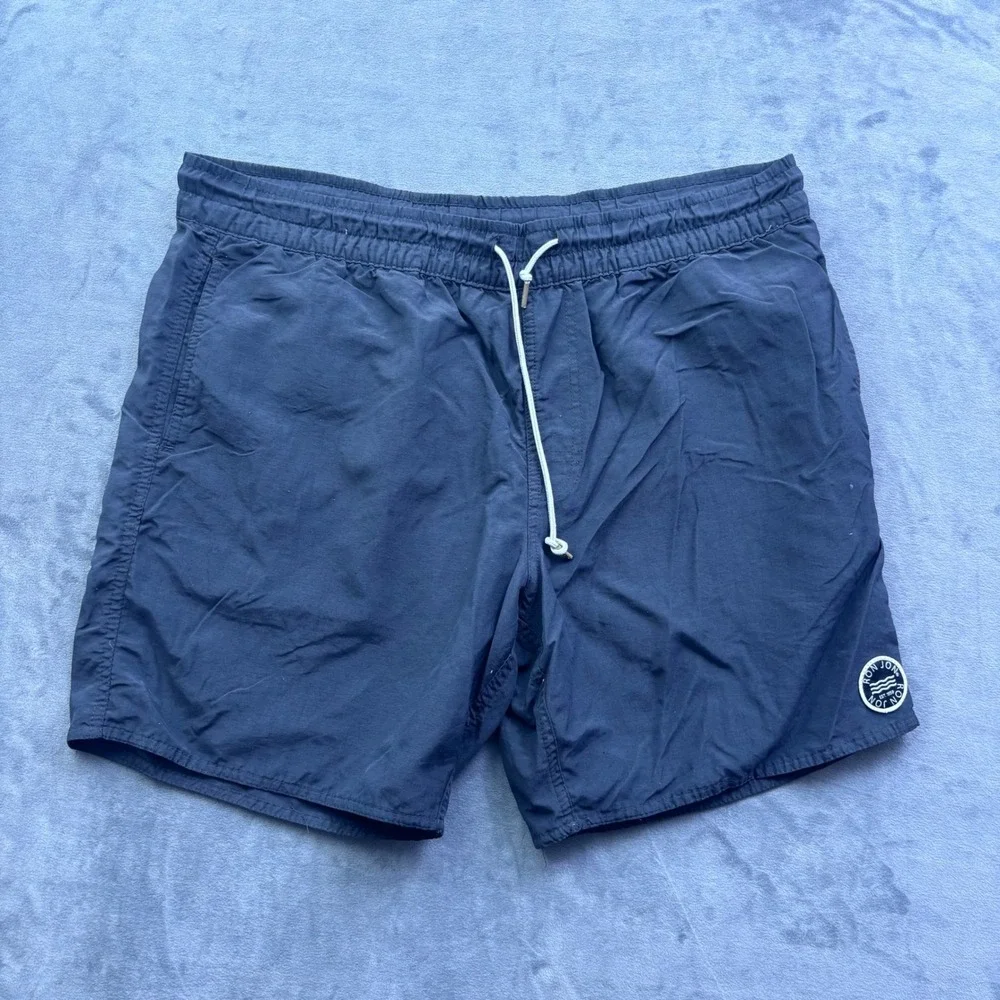Ron Jon Surf Shop Mens Navy Blue Nylon Swim Trunks Shorts ACE1123 Size M